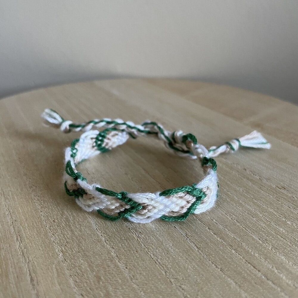 Hayley Bracelet, anklet, trendy, comfortable, tie, embroidery thread, woven, gif